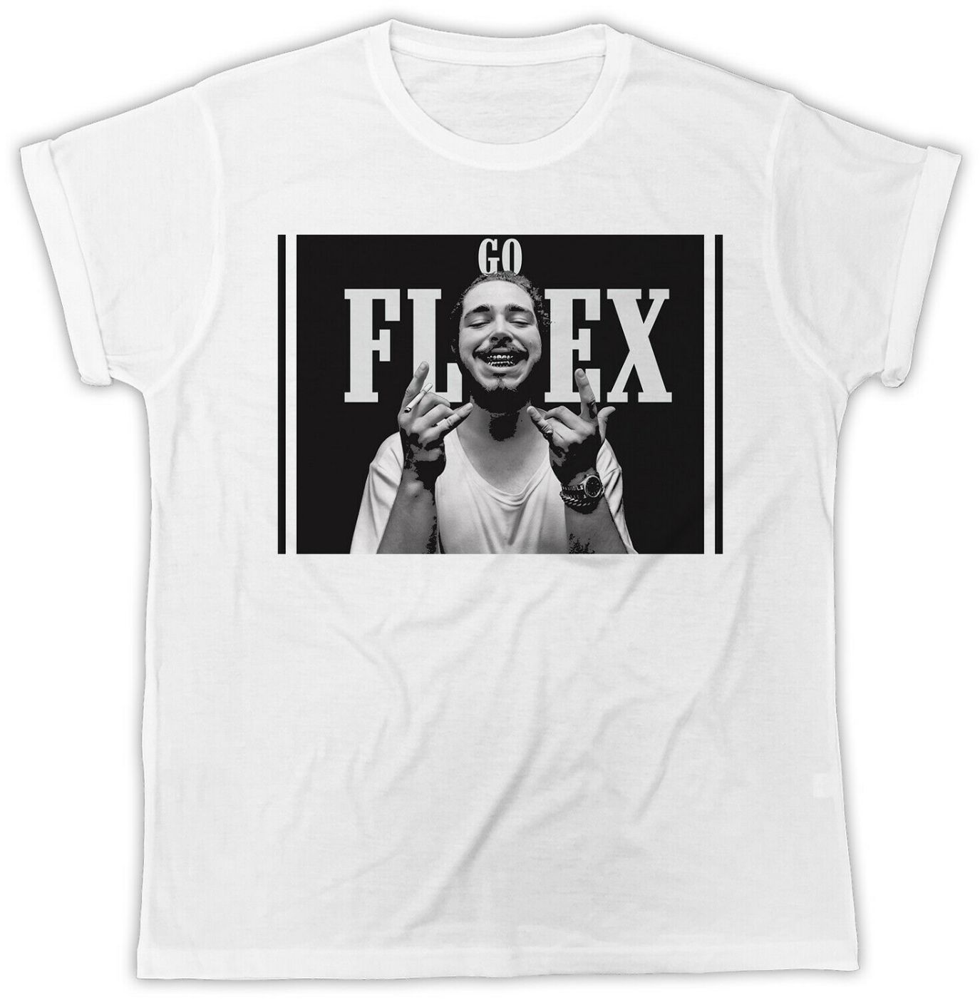 Cool Post Malone Go Flex Poster Retro Ideal Gift Summer Short Sleeve T-Shirt