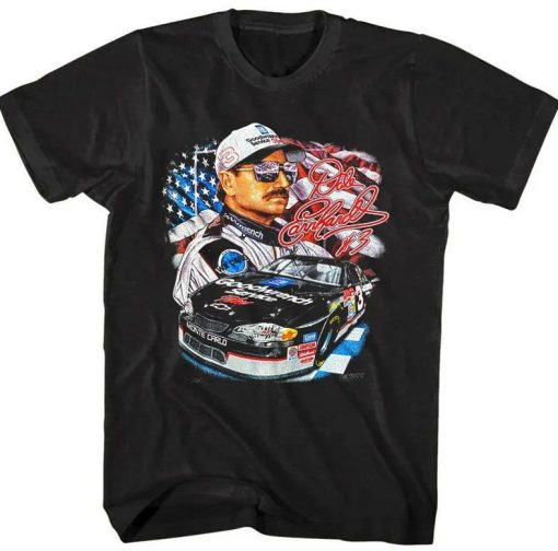 Dale Earnhardt Nascar Photo And Signature T-Shirt