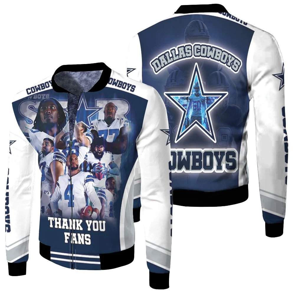 Dallas Cowboy Super Nfc East Division Champions Super Bowl 2021 Thank You Fans Fleece Bomber Jacket