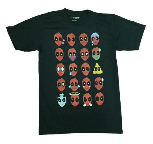 Deadpool Emojis Marvel Comics Licensed Adult T-Shirt