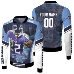 Derrick Henry 22 Tennesee Titans Super Bowl 2021 Afc South Division Personalized Fleece Bomber Jacket