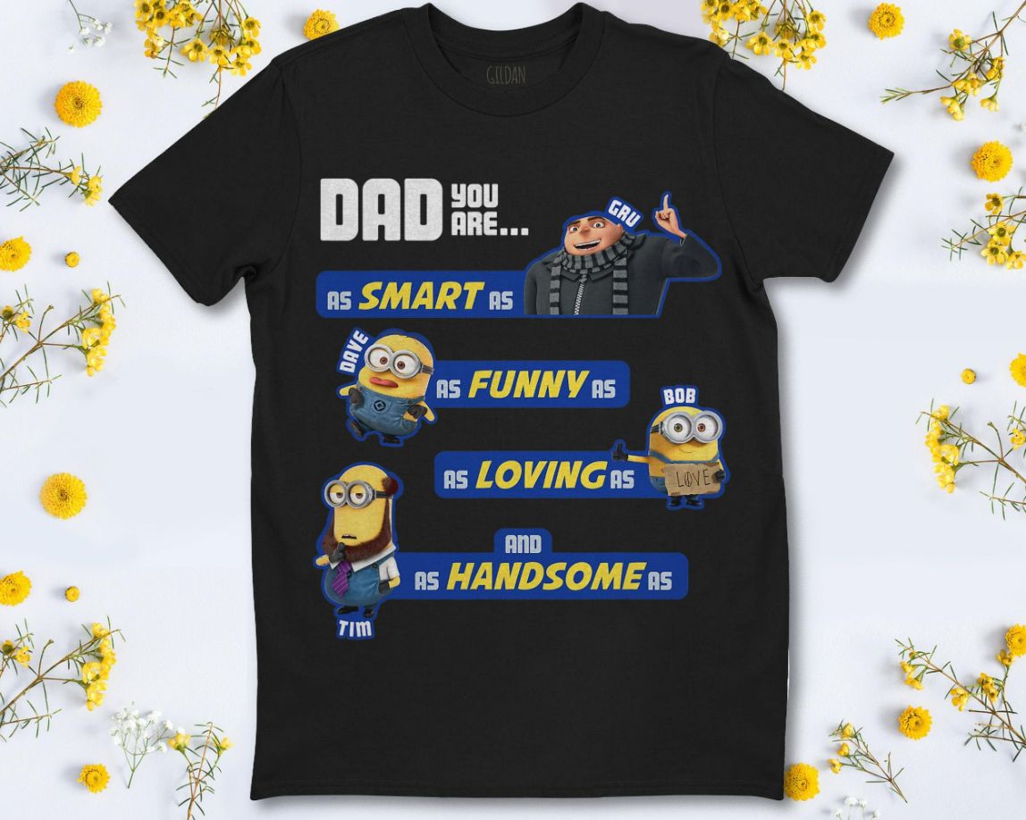Despicable Me Minions Awesome Dad Qualities Graphic T-Shirt