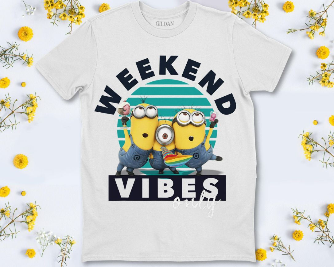 Despicable Me Minions Weekend Vibes Only Graphic T-Shirt