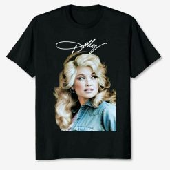 Dolly Parton Signature Tease It To Jesus Funny Black Cotton Tee Shirt