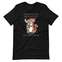 Early Coffee Cat Artist Ray VanTilburg Unisex T-Shirt