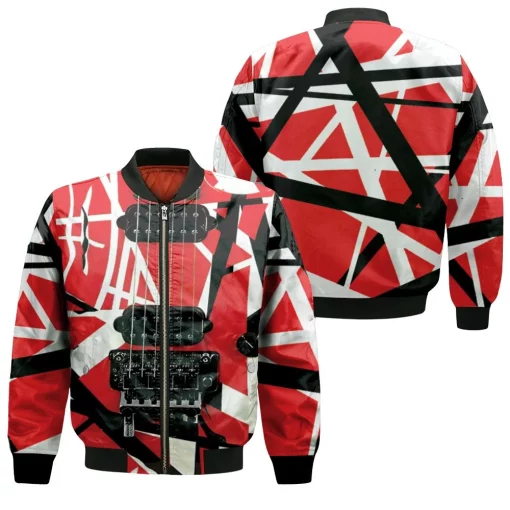 Eddie Van Halen Frankenstrat Guitar Design Pattern For Fan 3d Jersey Bomber Jacket