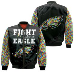 Fight Like A Philadelphia Eagles Autism Support Bomber Jacket