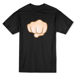 Fist Icon Medium Front Graphic Mens Black T-Shirt