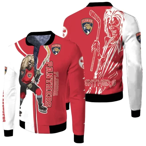 Florida Panthers And Zombie For Fans Fleece Bomber Jacket