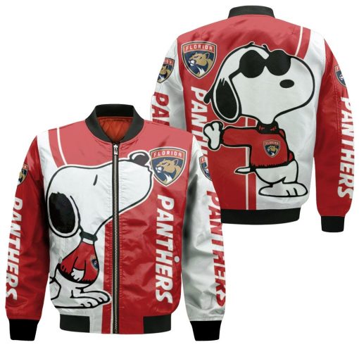 Florida Panthers Snoopy Lover 3d Printed Bomber Jacket