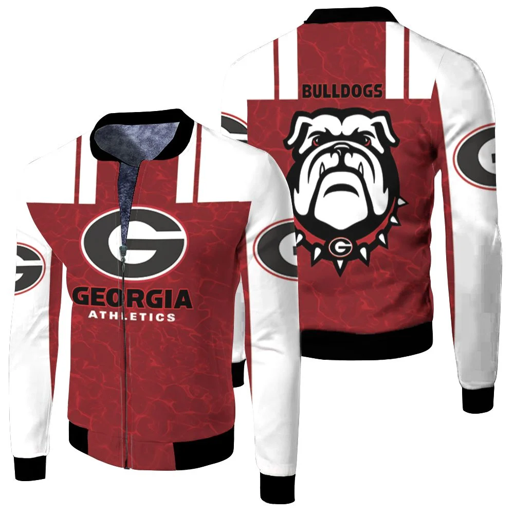 Georgia Bulldogs Athletics Ncaa For Bulldogs Lover 3d Printed Hoodie 3d Fleece Bomber Jacket