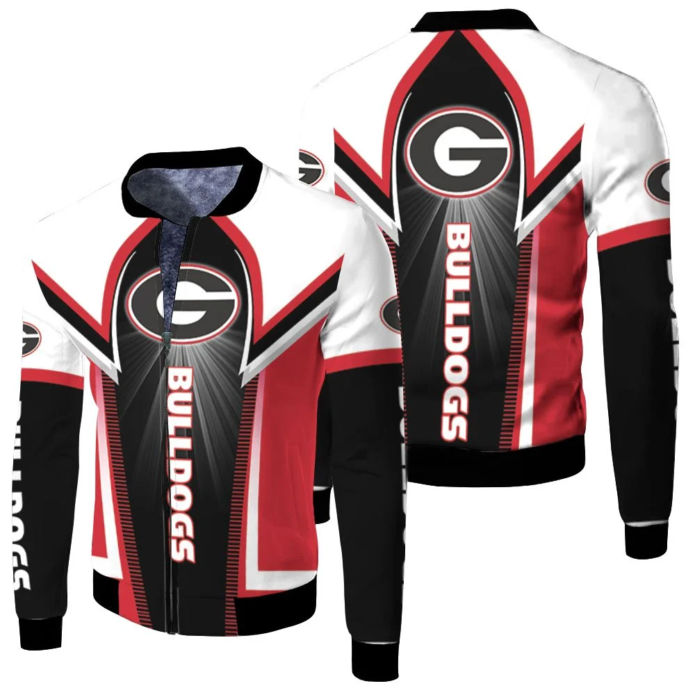Georgia Bulldogs Ncaa For Bulldogs Fan 3d Jersey Fleece Bomber Jacket