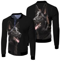 German Shepherd Posture For Dog Lovers 3d Jersey Fleece Bomber Jacket