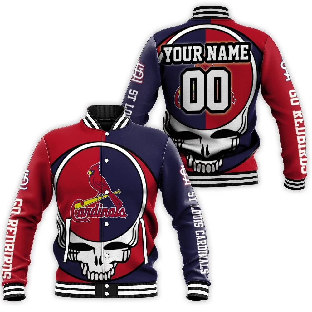 Grateful Dead Saint Louis Cardinals 3d Personalized Baseball Jacket