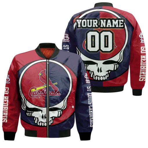 Grateful Dead Saint Louis Cardinals 3d Personalized Bomber Jacket