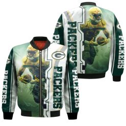 Green Bay Packers Davante Adams 17 For Fans Bomber Jacket