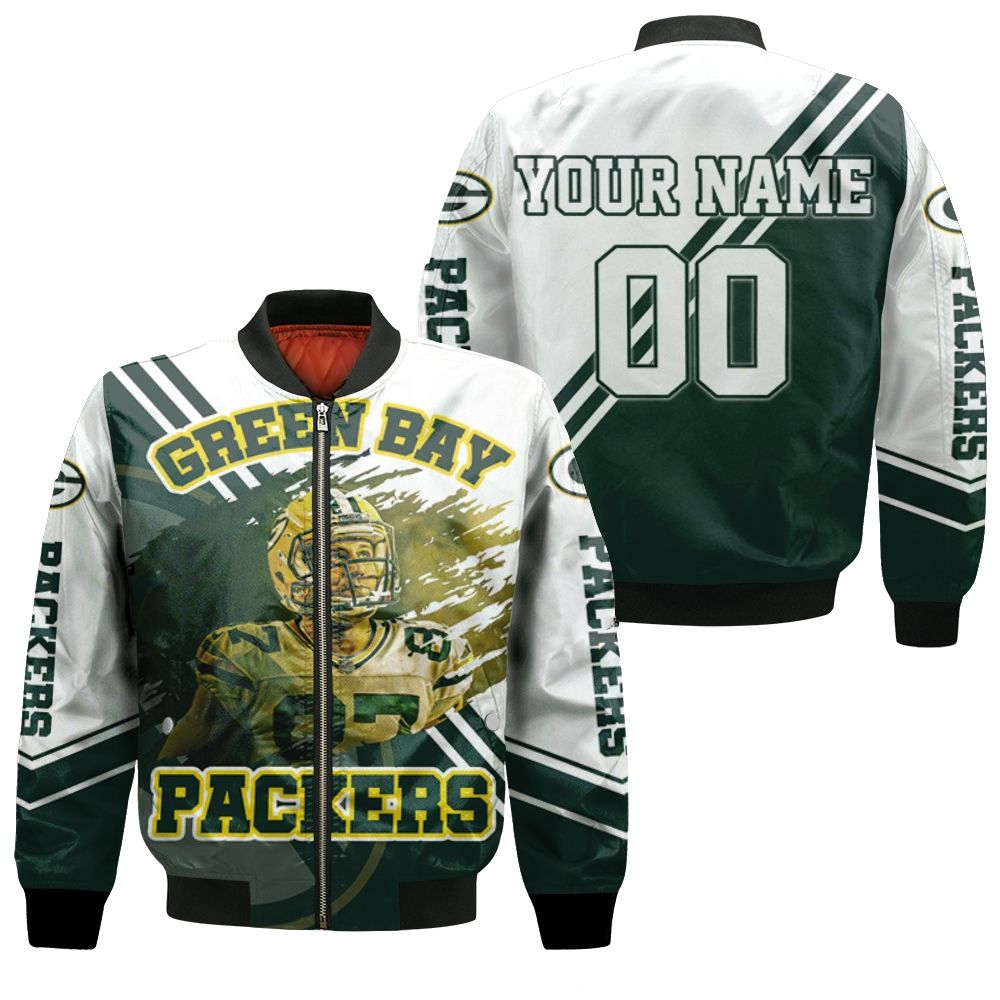 Green Bay Packers Jordy Nelson 87 For Fans Personalized Bomber Jacket