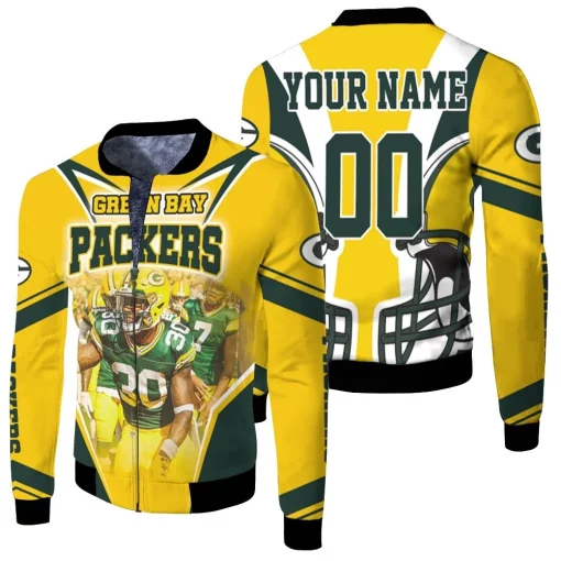 Green Bay Packers Logo Nfc North Champions Division Super Bowl 2021 Personalized Fleece Bomber Jacket