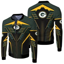 Green Bay Packers Nfl Bomber 3d Jersey Fleece Bomber Jacket