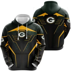 Green Bay Packers Nfl Bomber 3d Jersey Hoodie