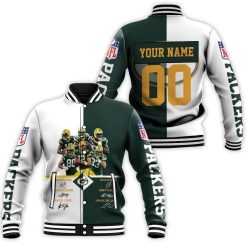 Green Bay Packers Signed Fan 3d Personalized Baseball Jacket