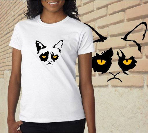 Grumpy Cat  –  Womens Instagram Insipred T-Shirt