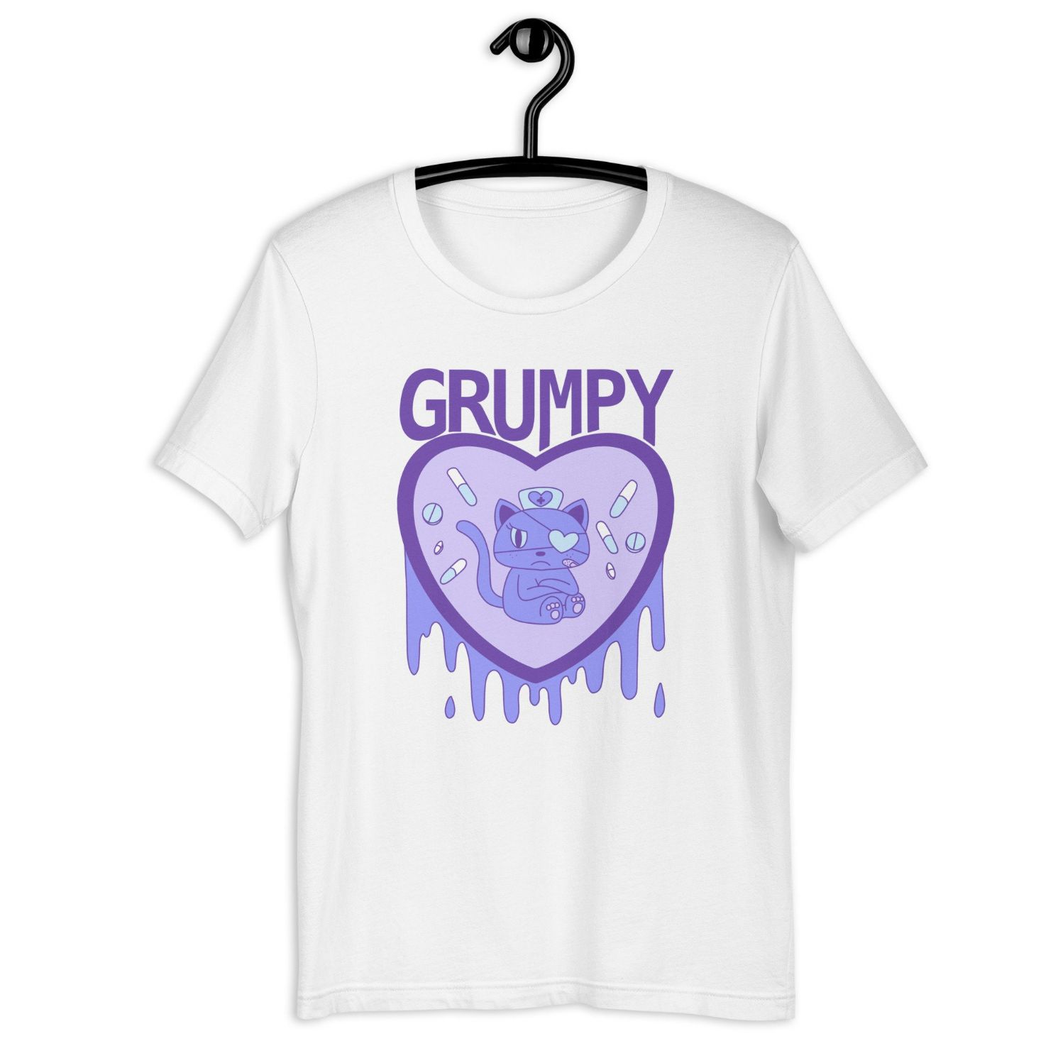 Grumpy Menhera Kei Kawaii Cat Unisex T-Shirt