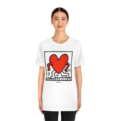 Heart Art Design Keith Haring Unisex Jersey Short Sleeve Tee Shirt