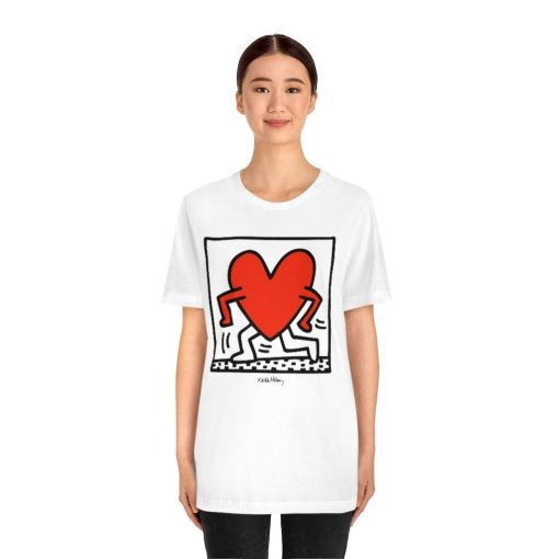 Heart Art Design Keith Haring Unisex Jersey Short Sleeve Tee Shirt