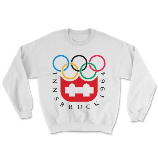 Innsbruck 1964 Winter Olympics Ringer Tee Crewneck Sweatshirt