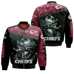 Jack Skellington Kansas City Chiefs 3d T Shirt Hoodie Jersey Bomber Jacket