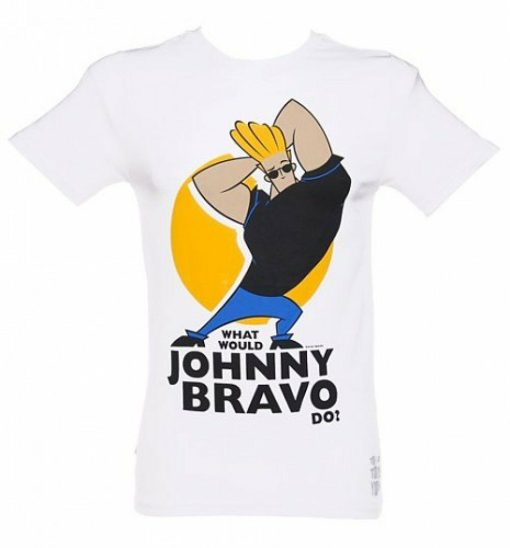 Johnny Bravo Cartoon Network Official Ladies Skinny T-Shirt