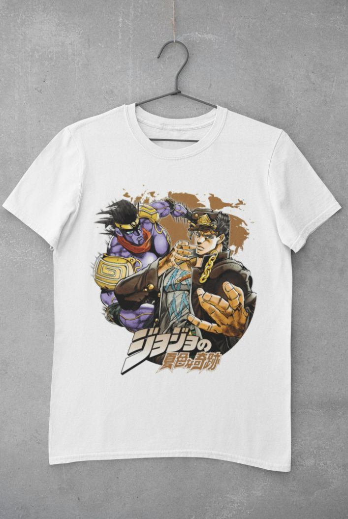 Anime JoJo?s Bizarre Adventure Jotaro Anime Jotaro Kujo Embroidered Shirt