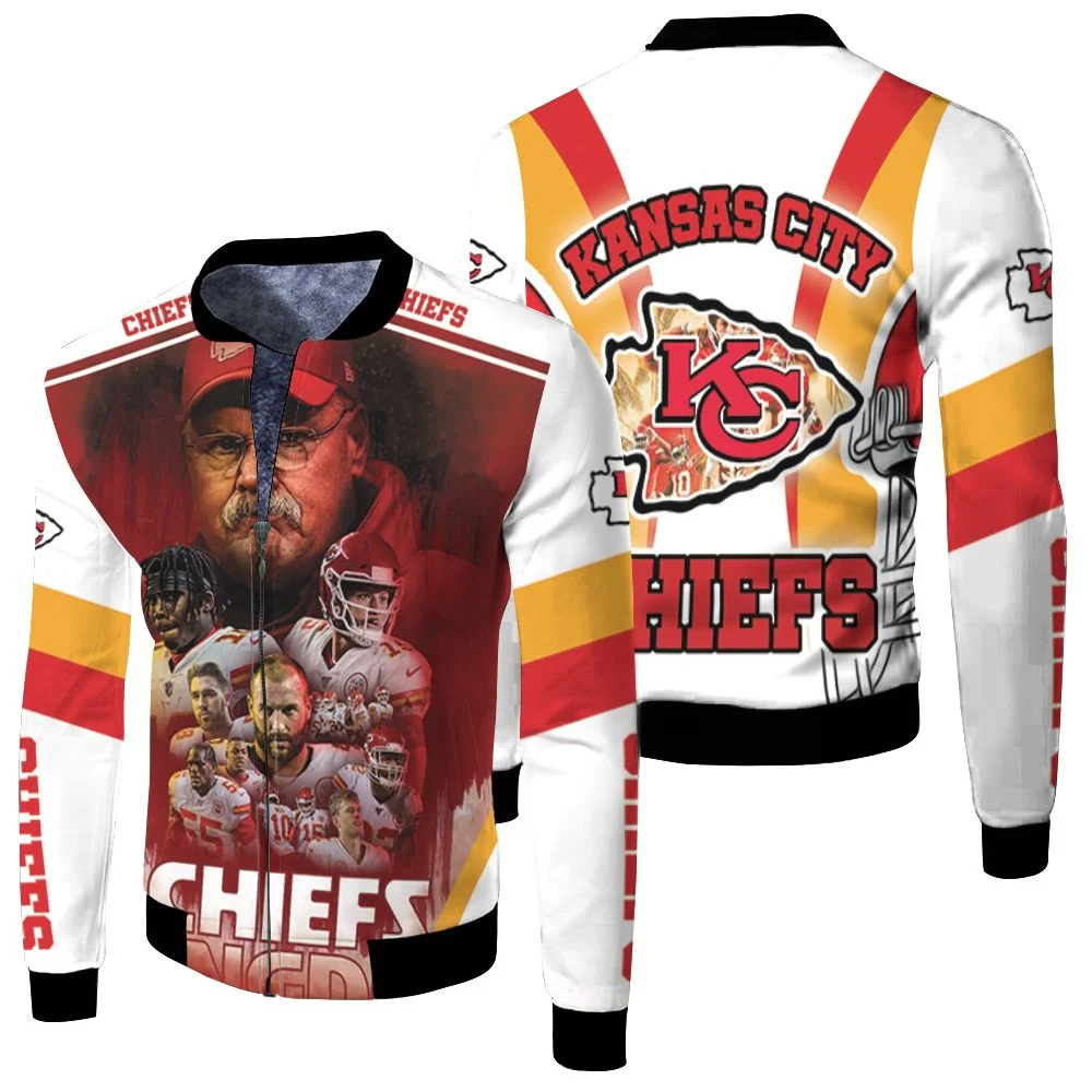 Kansas City Chefs Logo Afc West Division Champions Super Bowl 2021 Fleece Bomber Jacket