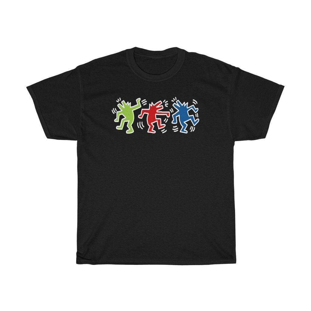 Keith Haring Dancing Dog Logo Mens T-Shirt