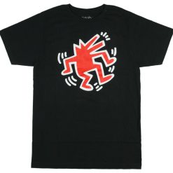 Keith Haring Mens Dancing Dog Street Art Licensed T-Shirt