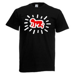 Keith Haring Radiant Baby Logo Symbol Mens Black Gray Navy White T-Shirt