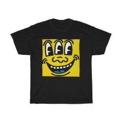 Keith Haring Smiley Face Mens Black T-Shirt