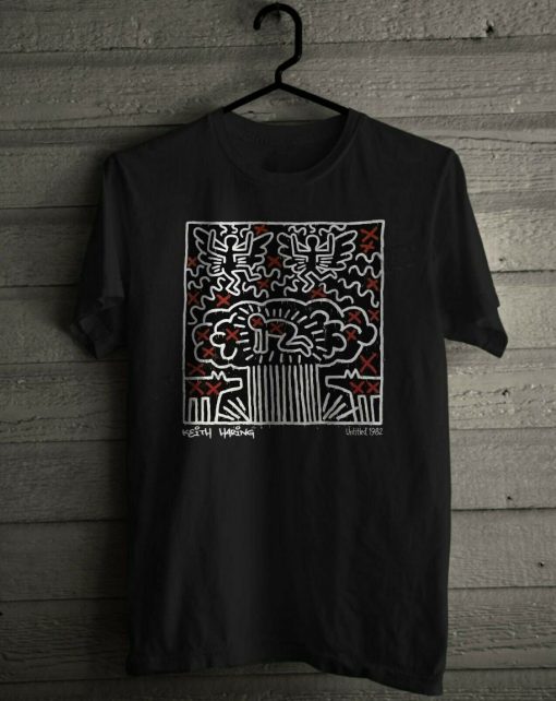 KEITH HARING Untitled 1982 Pop Art Graffiti NY Artist Mens Unisex T-Shirt