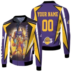 Kobe Bryant Los Angeles Lakers Western Conference Personalized Fleece Bomber Jacket