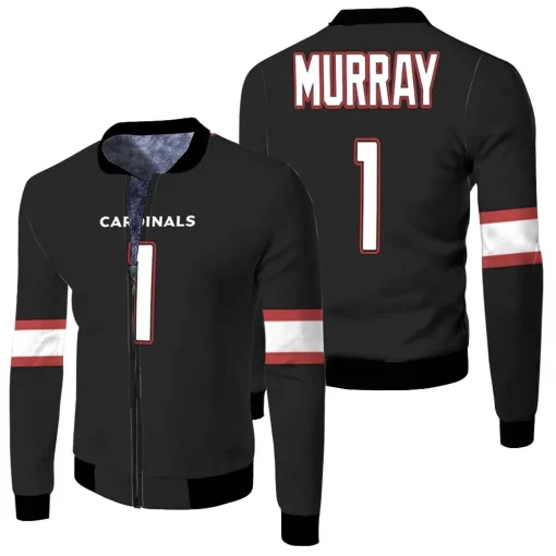 Kyler Murray Arizona Cardinals 2019 Nfl Draft First Round Pick Black Jersey Inspired Style Fleece Bomber Jacket