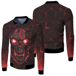 Lava Skull Fireball 3d Printed Hoodie 3d 3d Graphic Printed Tshirt Hoodie Up To 5xl Fleece Bomber Jacket