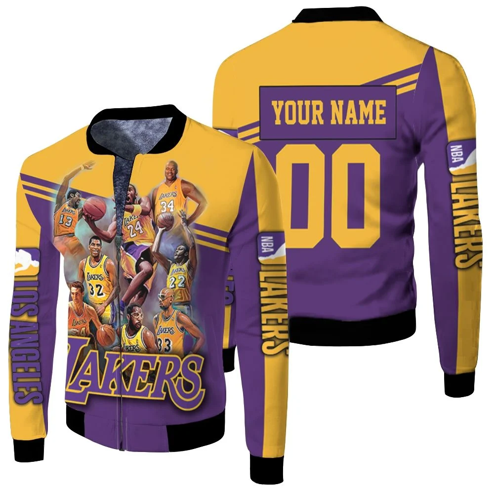 Legend Of Los Angeles Lakers Western Conference Nba Personalized Fleece Bomber Jacket