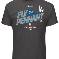 Los Angeles Dodgers Mlb Mens Majestic Fly The Pennant Shirt