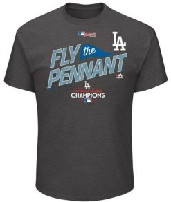 Los Angeles Dodgers Mlb Mens Majestic Fly The Pennant Shirt