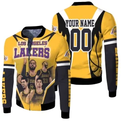 Los Angeles Laker Player Style Western Conference Personalized Fleece Bomber Jacket