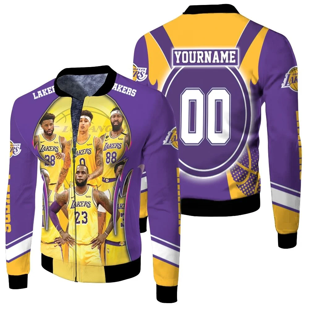 Los Angeles Lakers Western Conference Thank You Fans Fleece Bomber Jacket