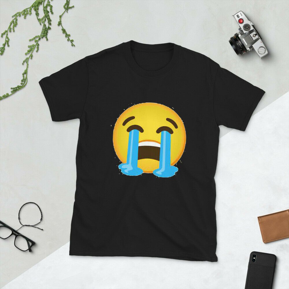 Loudy Crying Face Emoji Short-sleeve Unisex T-Shirt