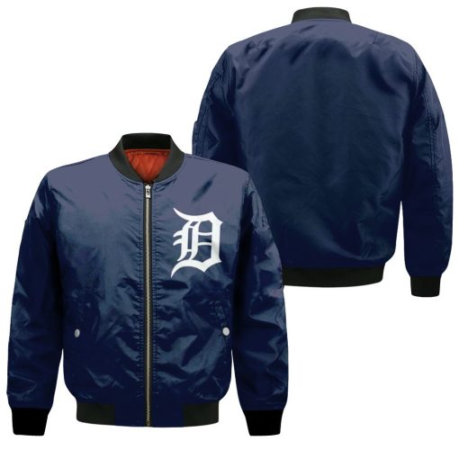 Majestic Detroit Tigers Blank For Detroit Tigers Fans Black Jersey Inspired Style Gift For Detroit Tigers Fans Bomber Jacket