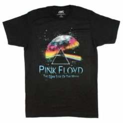 Mens Pink Floyd Dark Side Of The Moon Galaxy Rainbow Moon T-Shirt